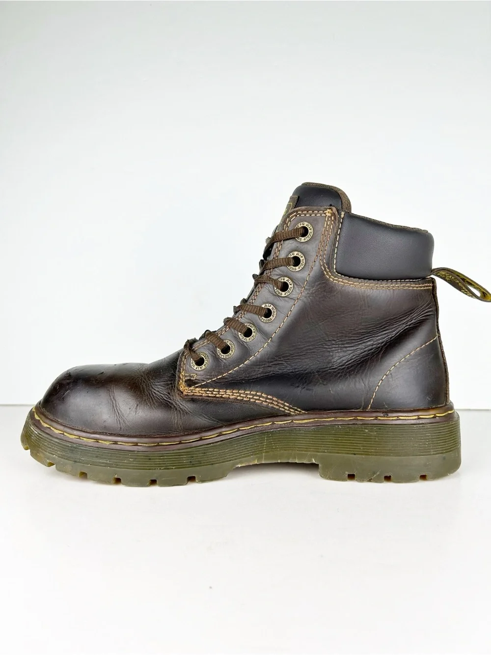 Dr Doc Martens Winch EW Industrial Brown Leather Steel Toe ASTM Safety Boot EU42